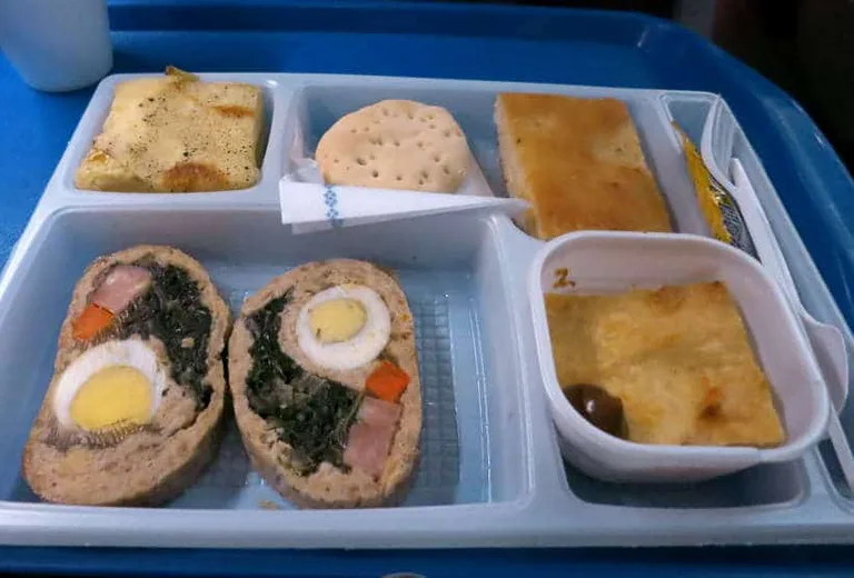 Food served on bus
