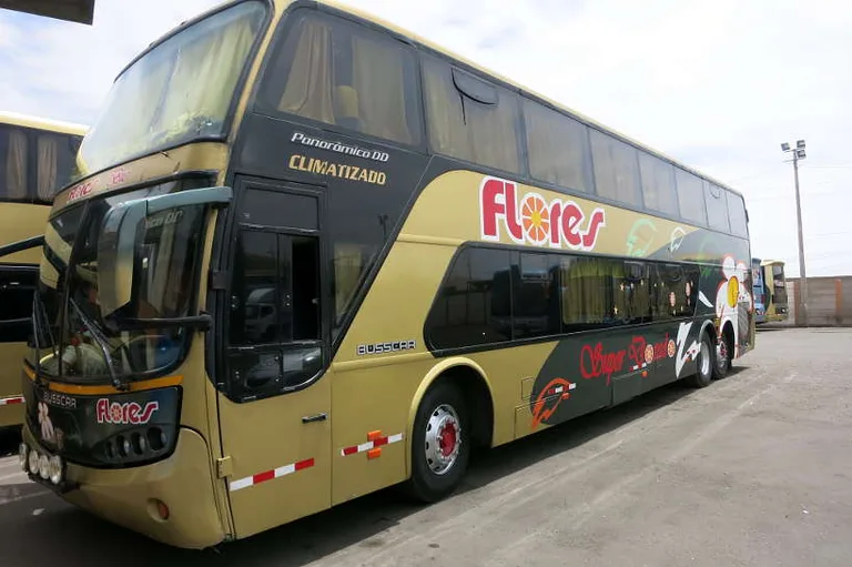Yellow bus on terminal