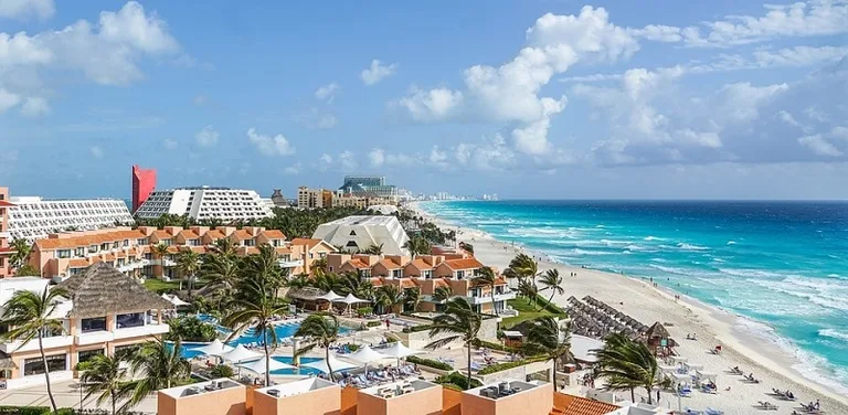 The famous resort of Cancun in Mexico