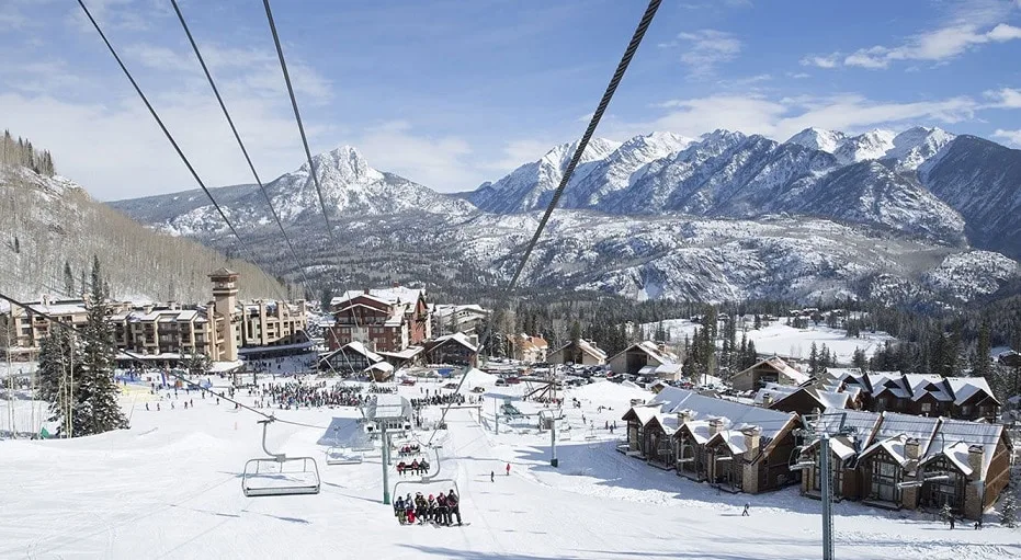 Slopes and zip lines at Purgatory Resort in Colorado