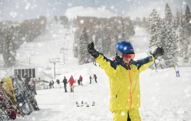 A child having a great time at Purgatory Resort