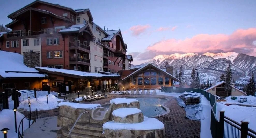 Outside hot bath, Purgatory Resort