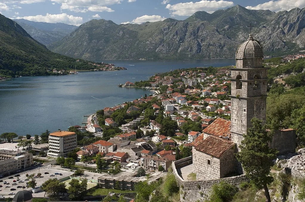 The view of Kotor Bay near Our Lady of Health church