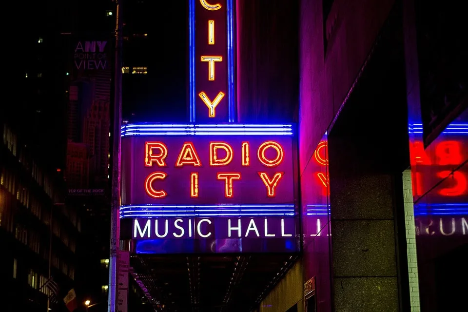 Radio City Music Hall Sign in New York