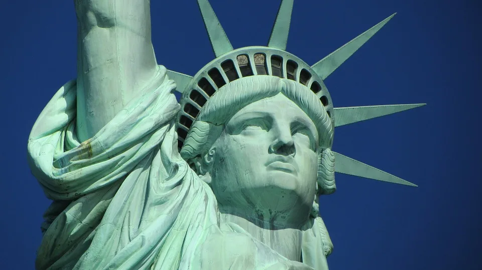 Face of the Statue of Liberty in NYC
