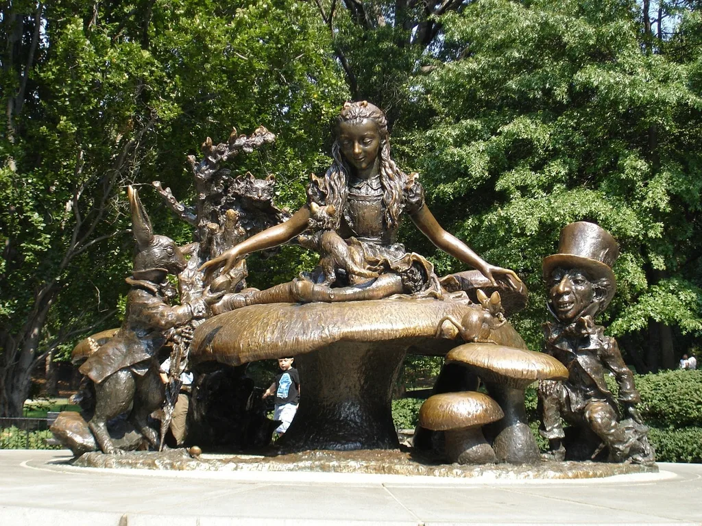 The statue of Alice in Wonderland in Central Park