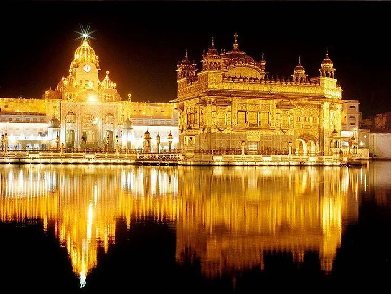Golden Temple in Amritsar in the evening