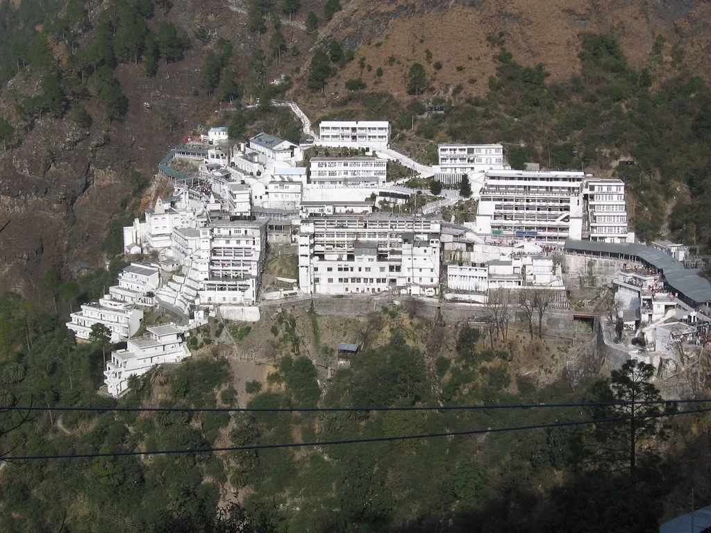 Vaishno Devi Temple high in the mountains