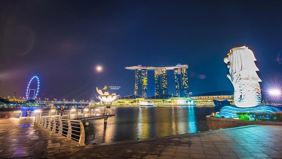 Singapore Marina Baysand Merlion