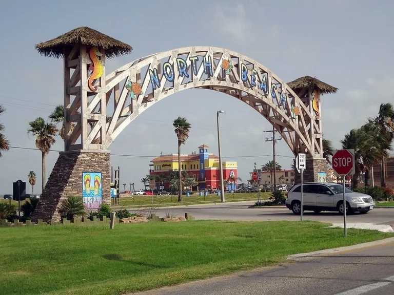 Entrance to the beach in Corpus Christi