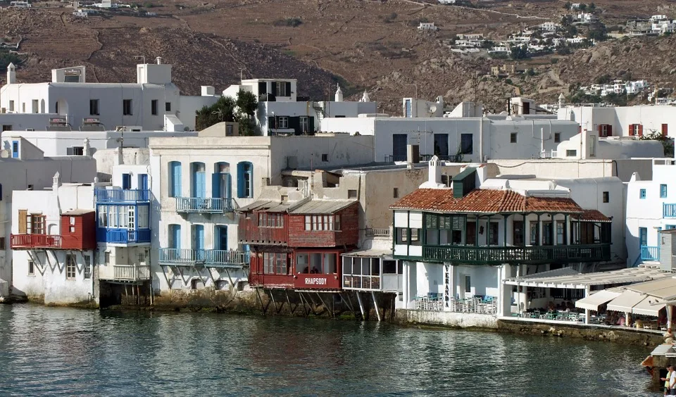 Bars and Restaurants in Little Venice, Mykonos