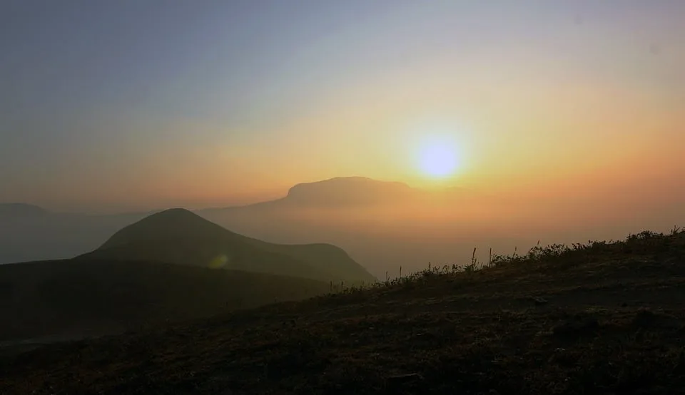 Sunset over Forests and Plantations of Coorg