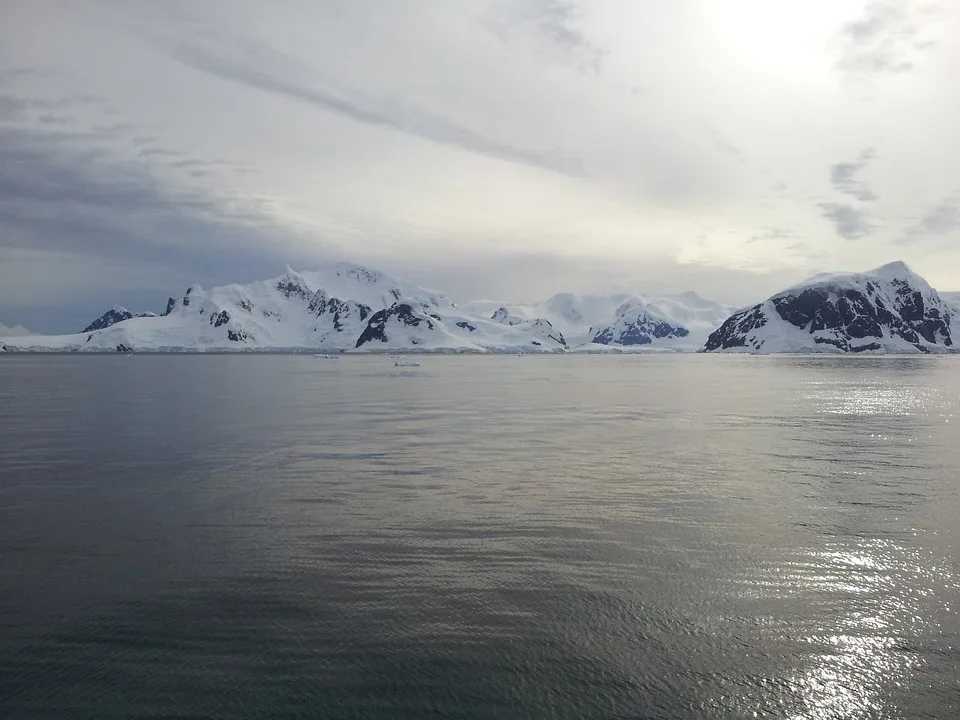 Mountains and Icy Waters of Antarctica near Esperanza