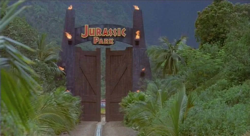 Entrance gate of Jurassic park