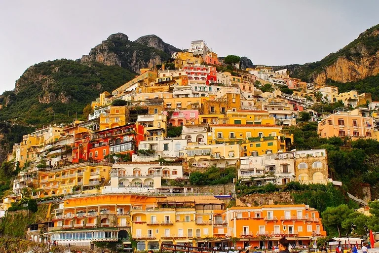 Beach town of Positano in Amalfi Coast