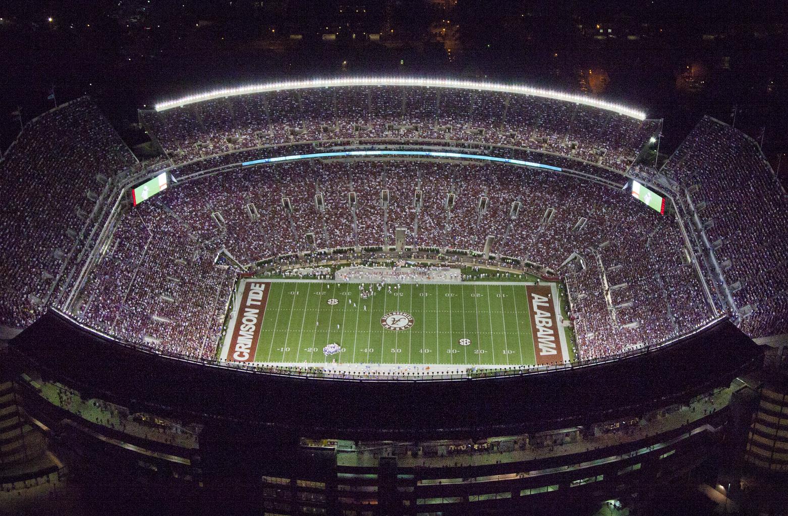 Bryant–Denny stadium is one of the largest stadiums in the US